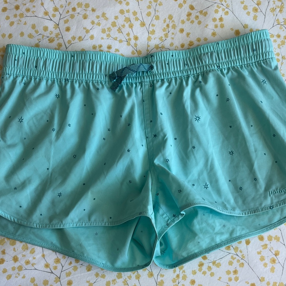 Patagonia Light Blue Star Baggies Shorts